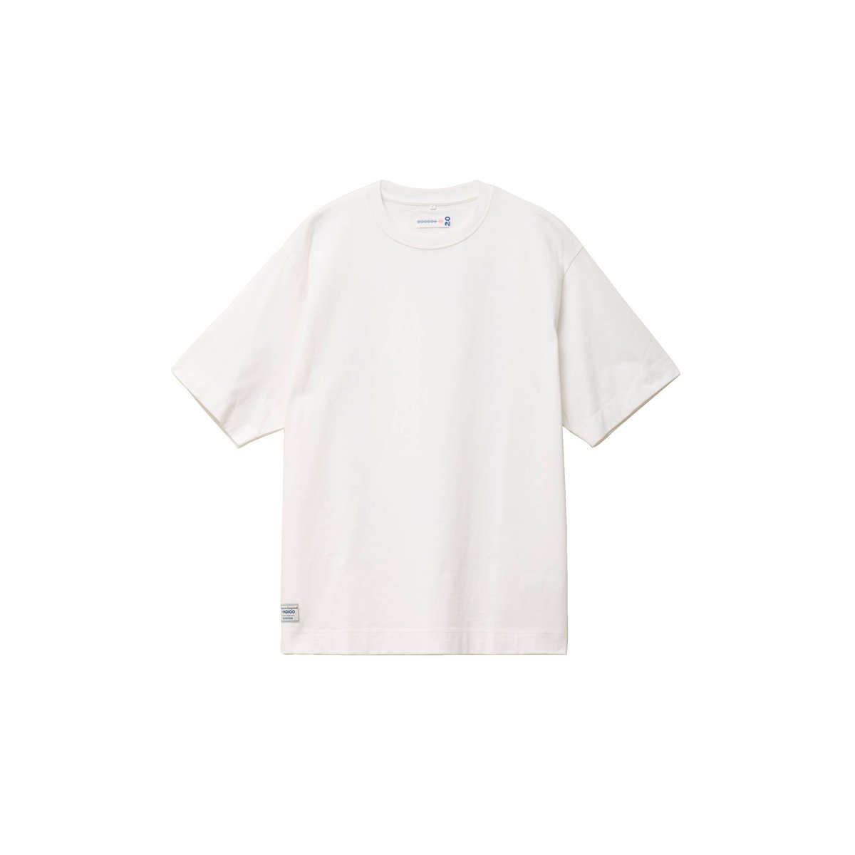 T-shirt ample col rond manches courtes ecru, BONOBO