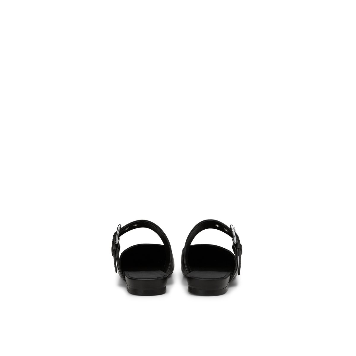 Mules en cuir de vache noble schwarz, MARC O'POLO