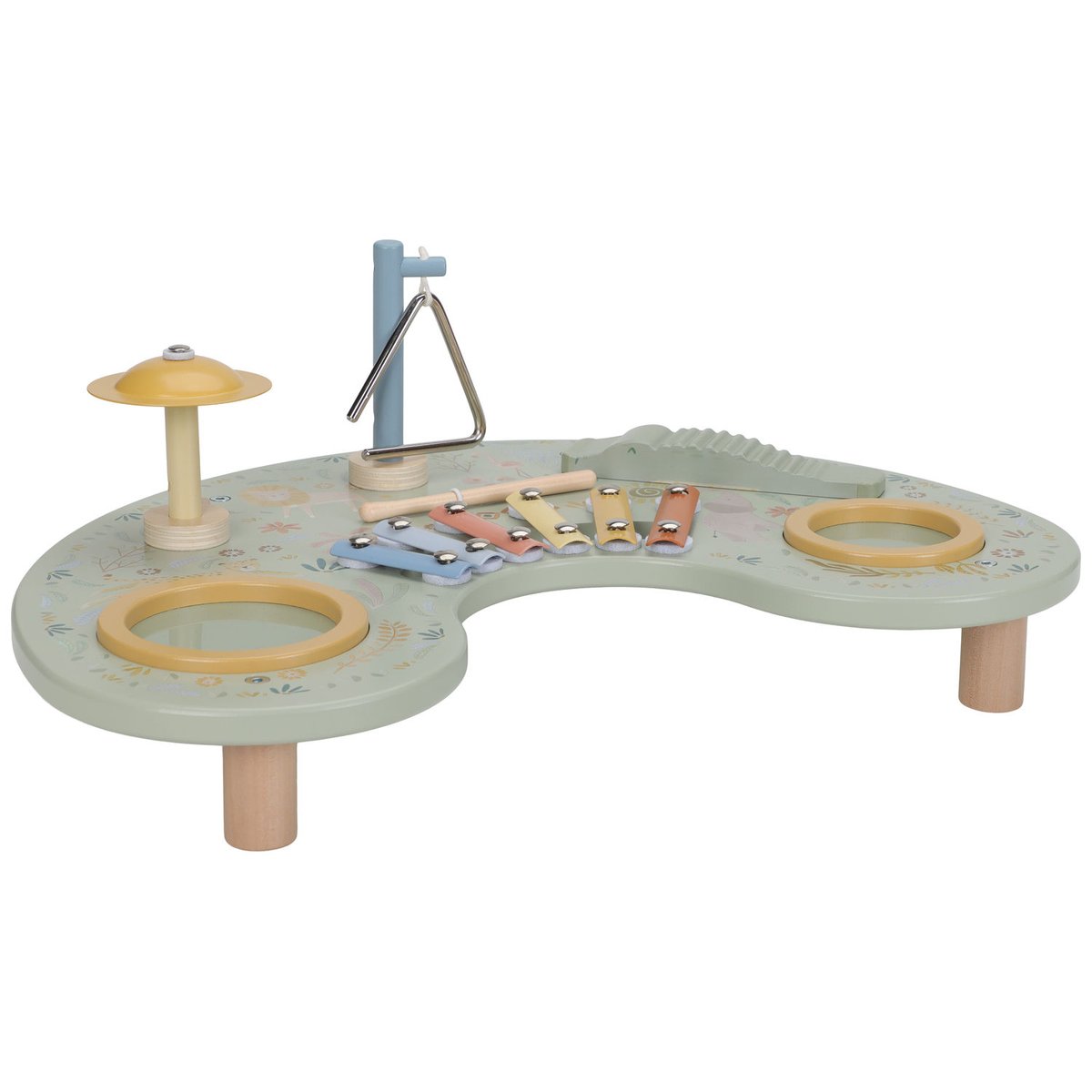 Table d'activités musicale vert, multicolore, bois, LITTLE DUTCH