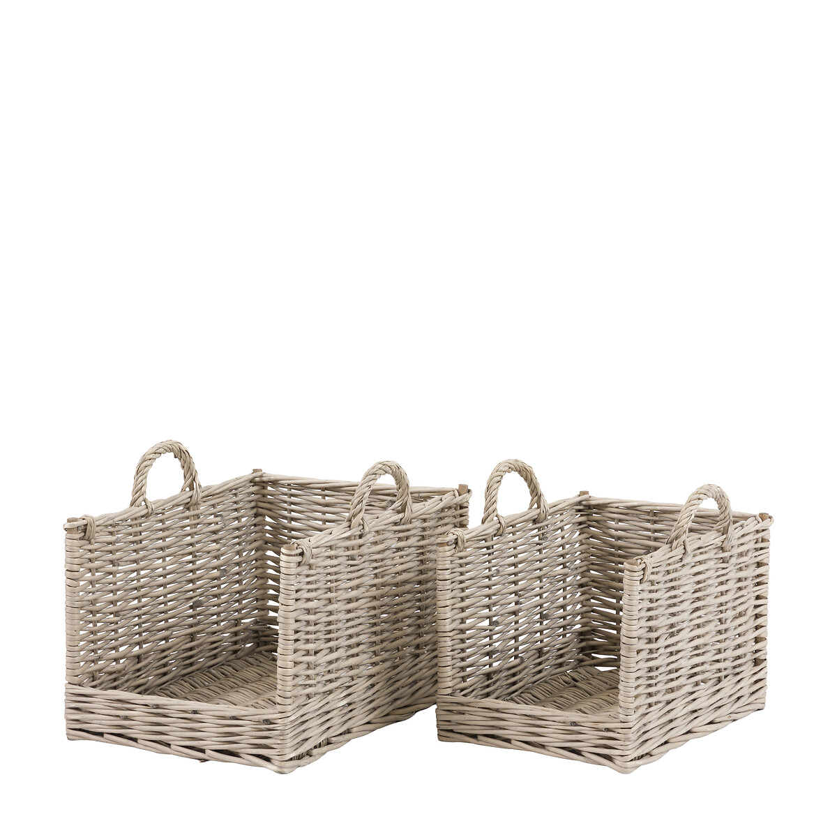 Set of 2 Corte Log Baskets brown , ÉDITÉ