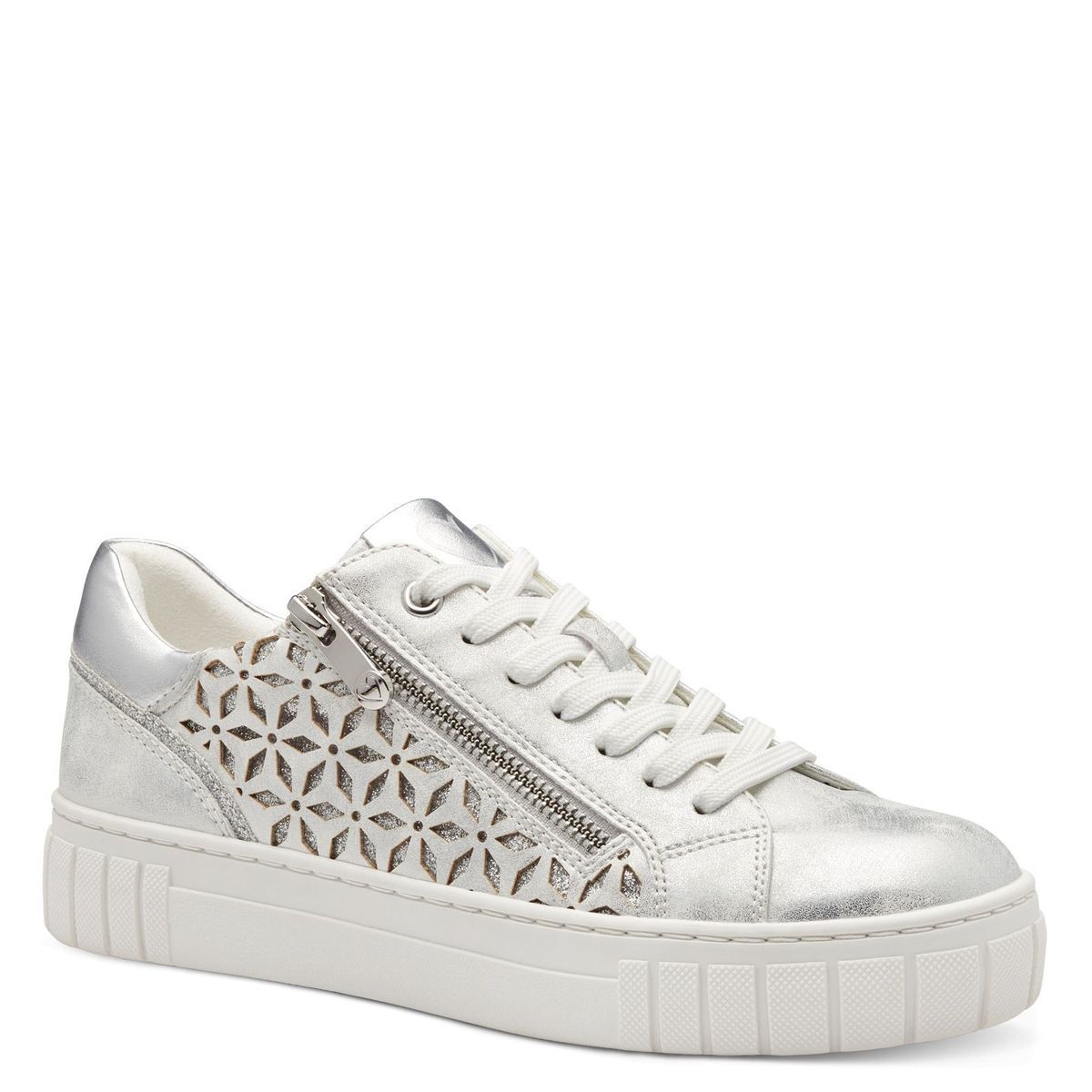 Basket à lacets gris clair combiné, MARCO TOZZI