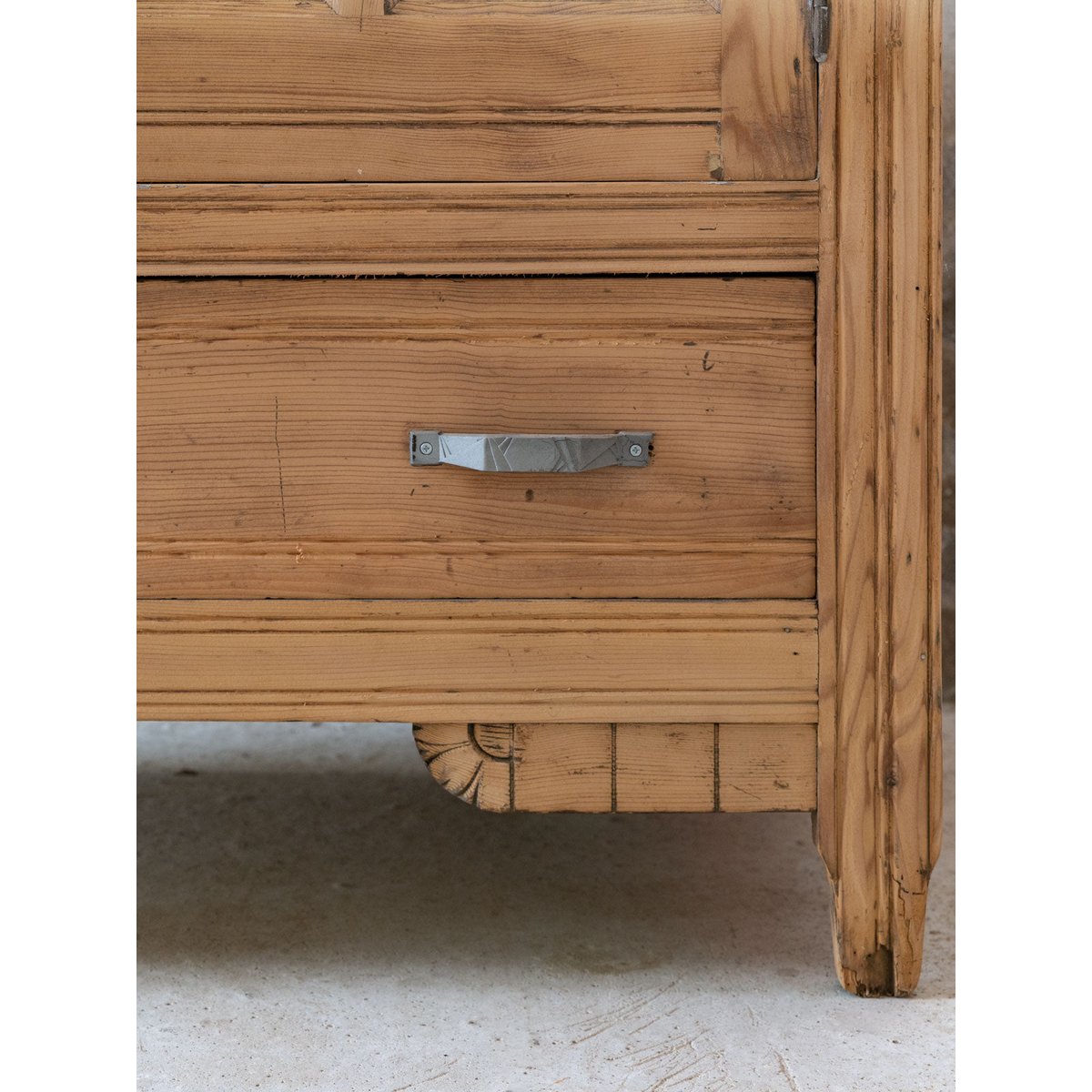 Armoire Art Nouveau en bois avec miroir Blandine N°517 - Bon état bois clair, DEBONGOUT