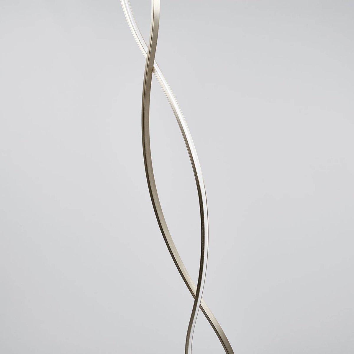 Lampadaire en aluminium moderneLED, Bobi nickel mat, blanc, LINDBY