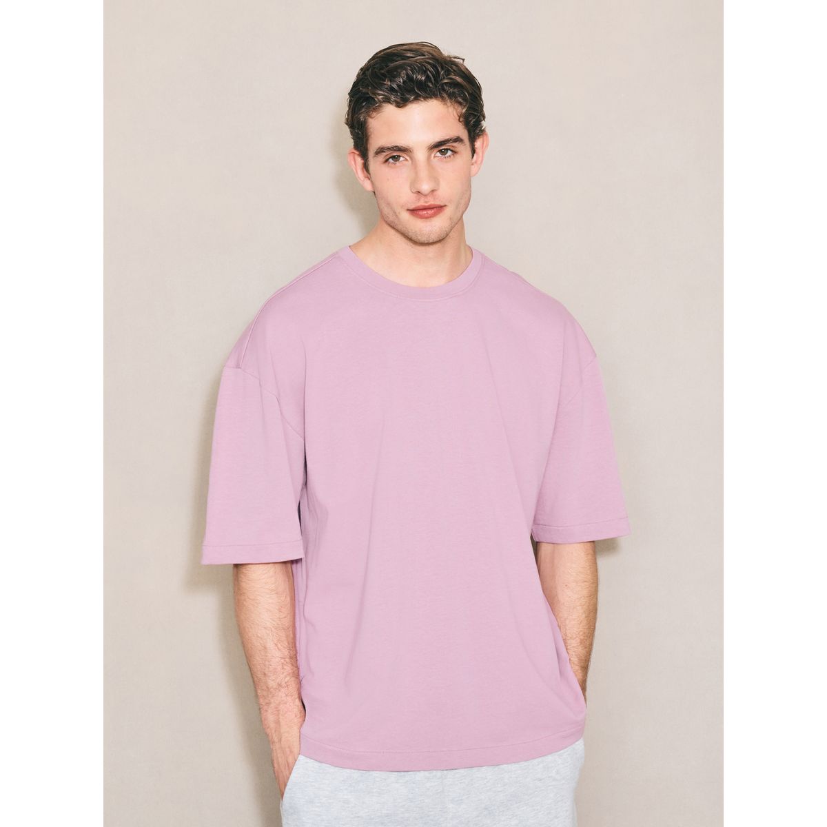 T-shirt oversize épais edit lilas, NEXT
