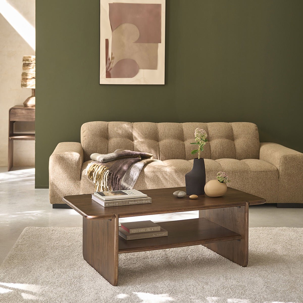 Table basse en manguier massif SOFIA couleur unique, BERAH GETAH