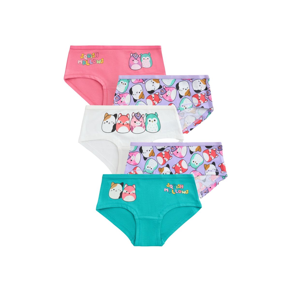 Shorty squishmallows, lot de 5 violet/vert, NEXT