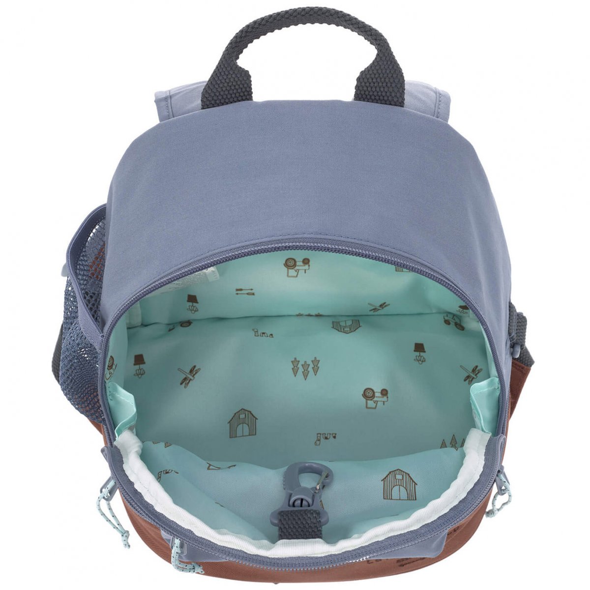 Sac à dos bébé bleu, marron, LASSIG