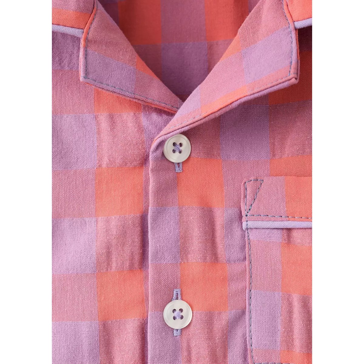 Pyjama enfant deux pièces à carreaux colorés lilas, MANGO HOME