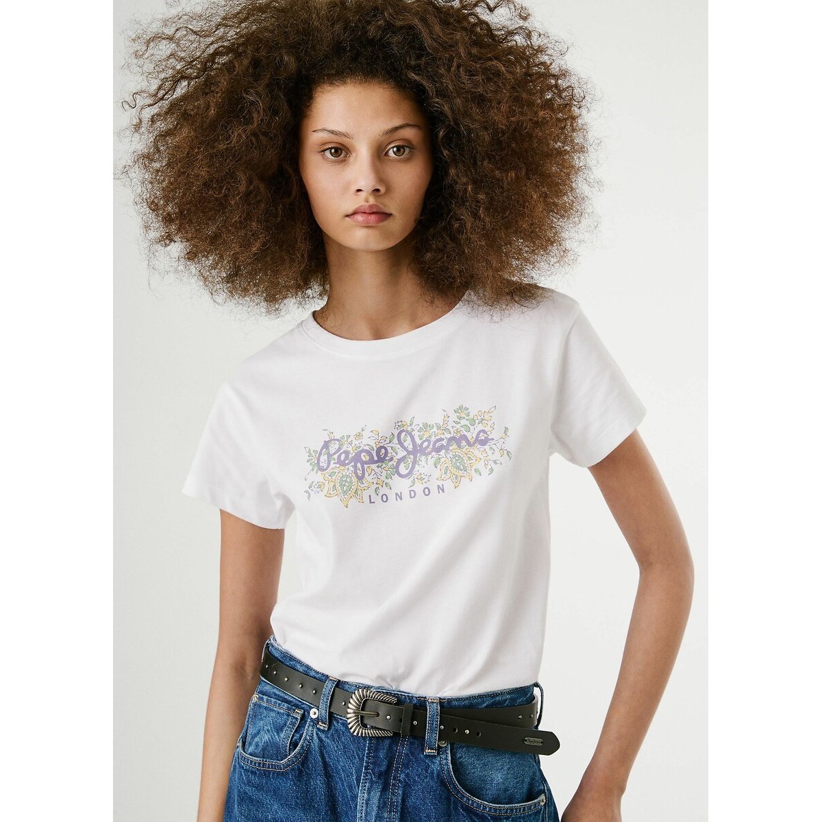 Printed Short Sleeve T-Shirt white, PEPE JEANS