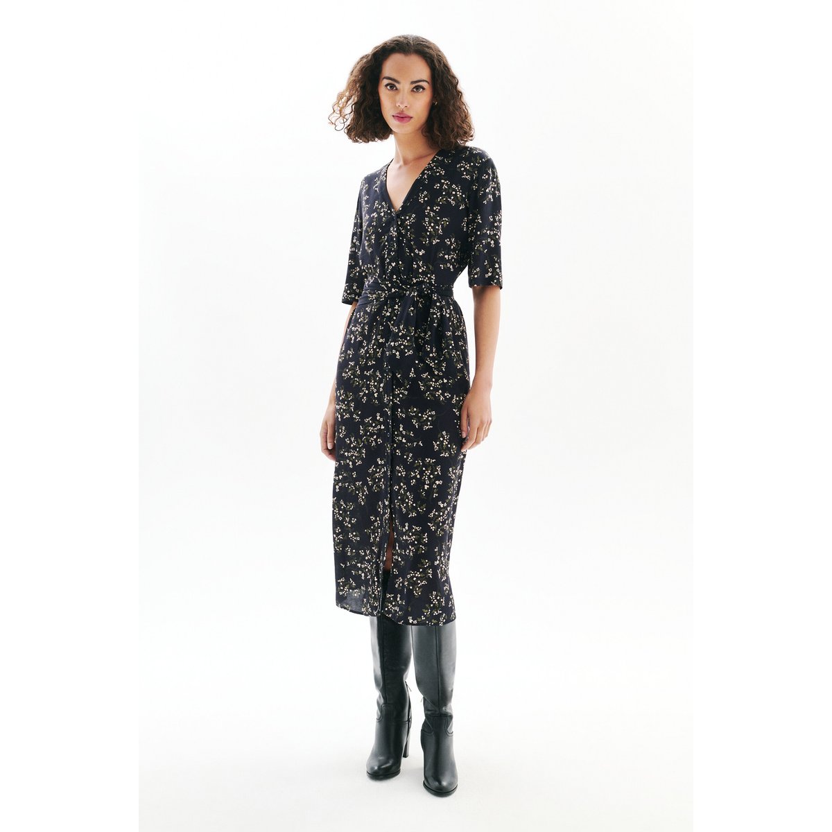 Robe RELISA noir, CAROLL