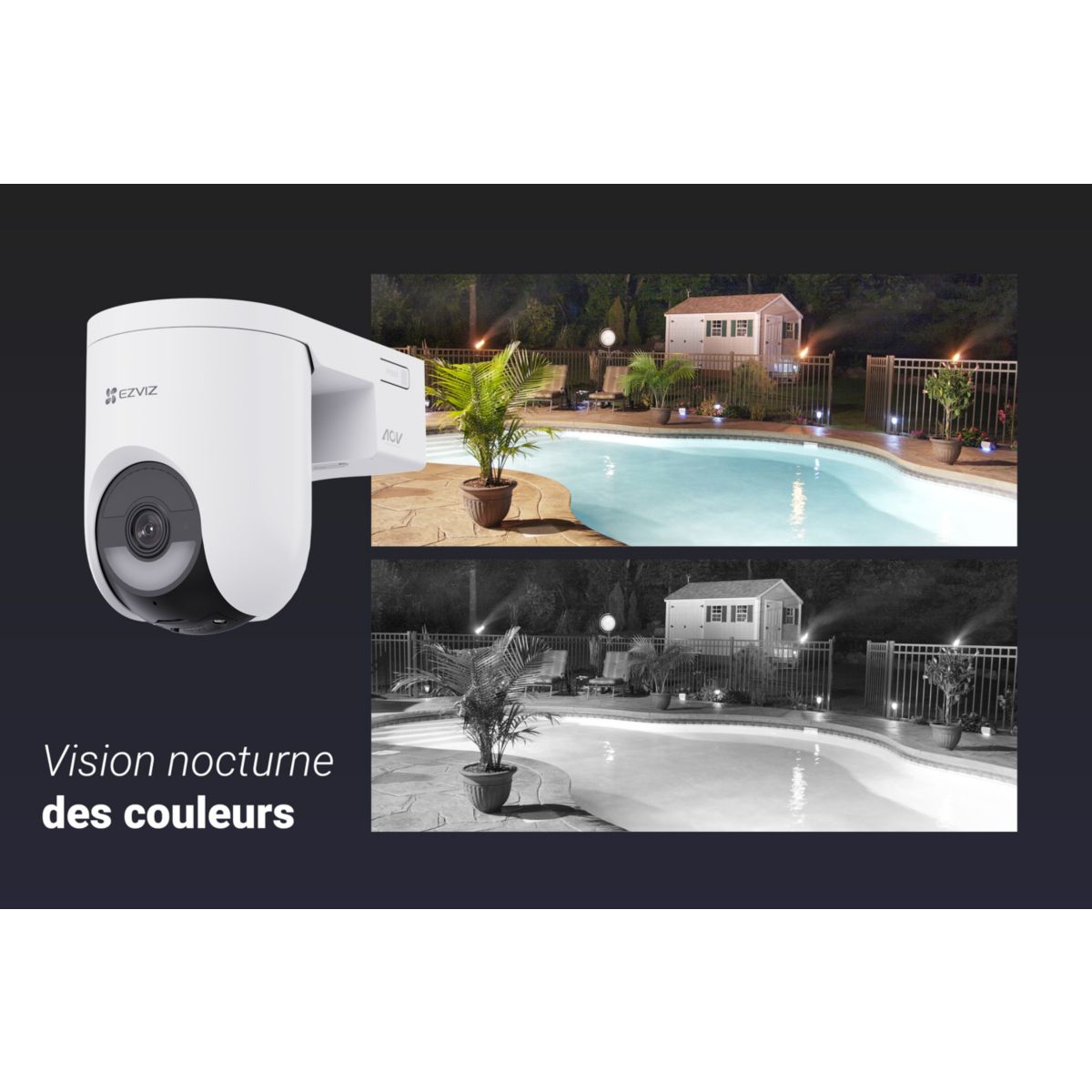 Caméra de surveillance HB8 Lite +5w solar panel couleur unique, EZVIZ