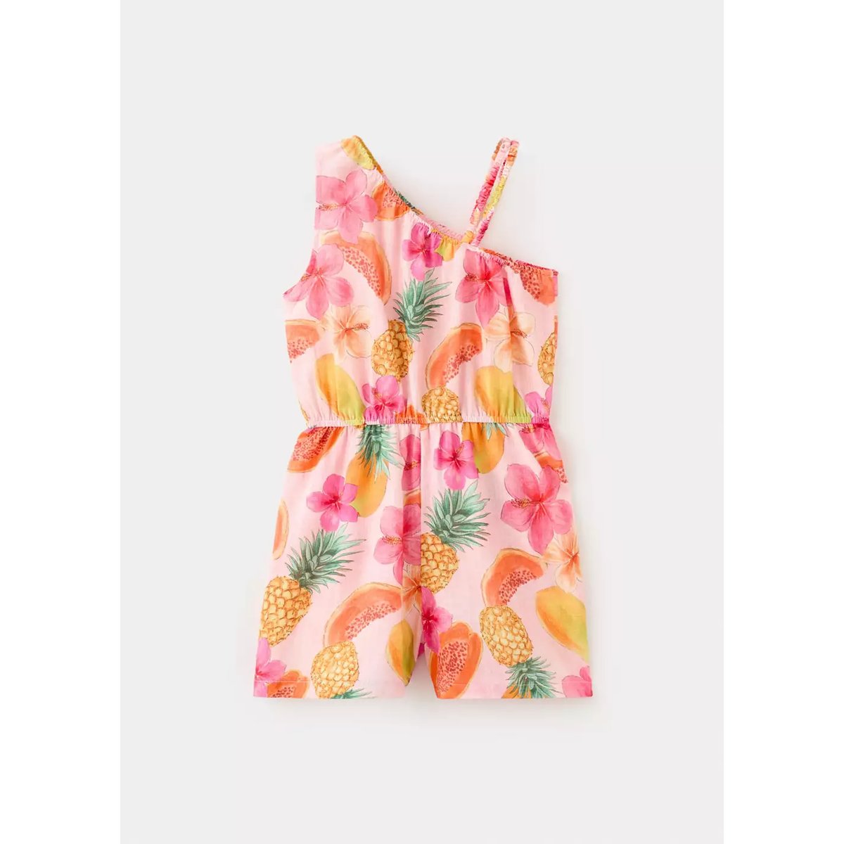 Combinaison asymétrique imprimé tropical rose, MANGO KIDS