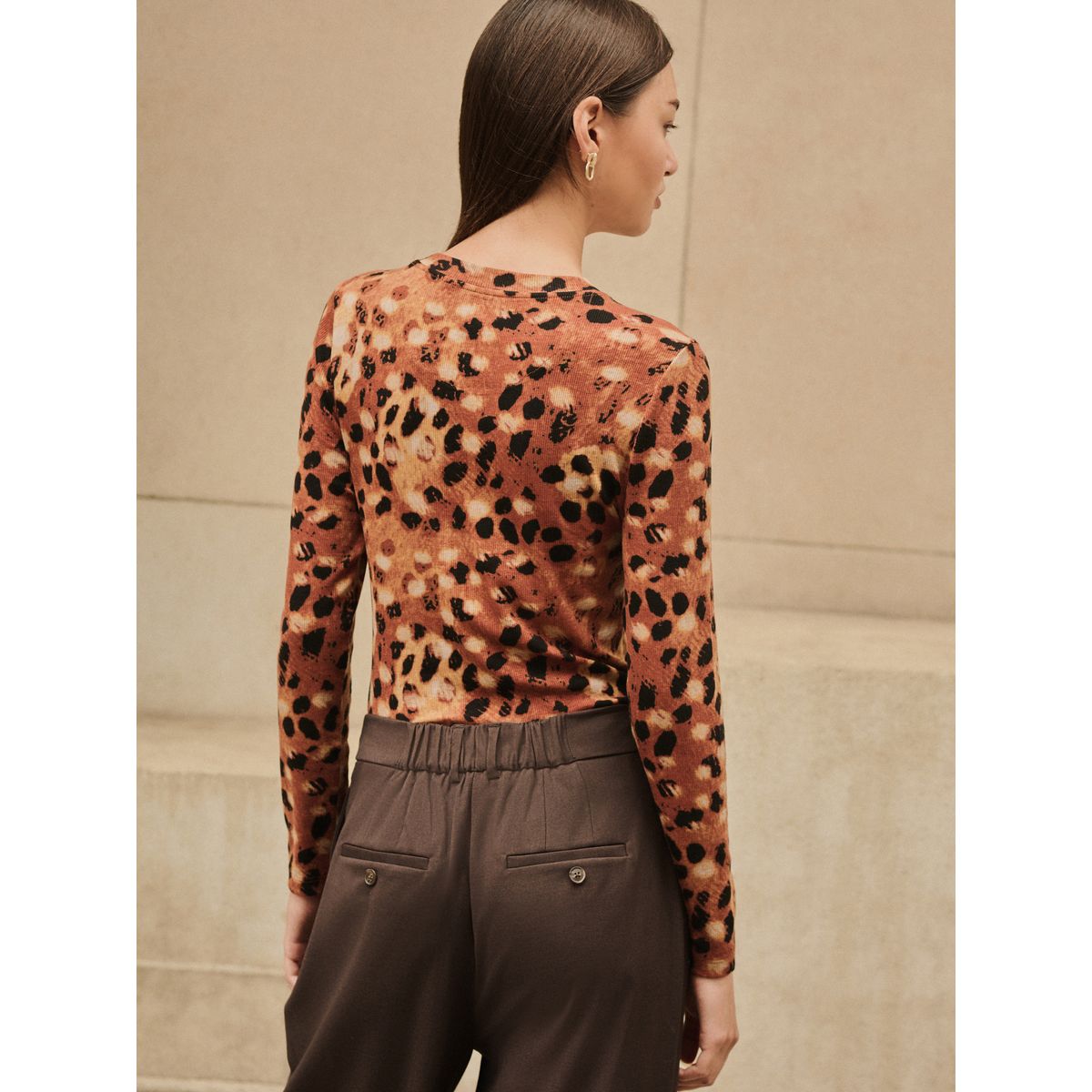 T-shirt manches longues en lyocell tencel™ animal, NEXT