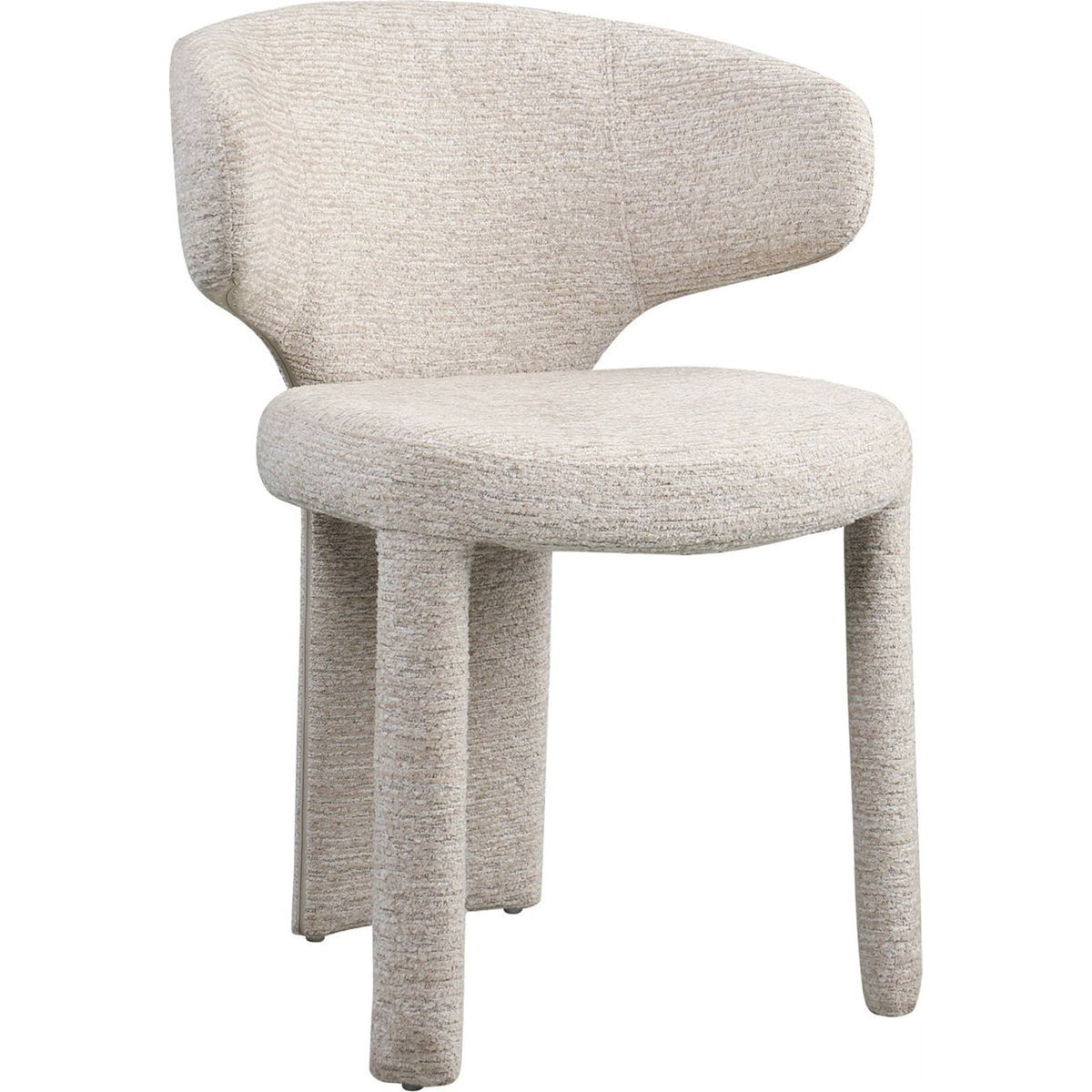 Chaise de repas en tissu texturé naturel linéaire, RECOLLECTION