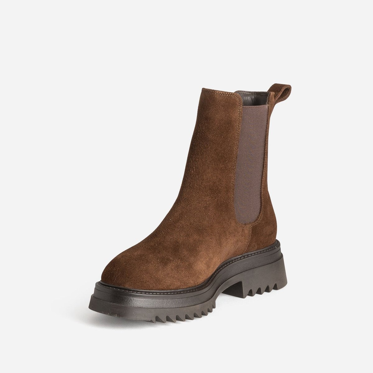 Boots en cuir HETA chocolat, TEXTO