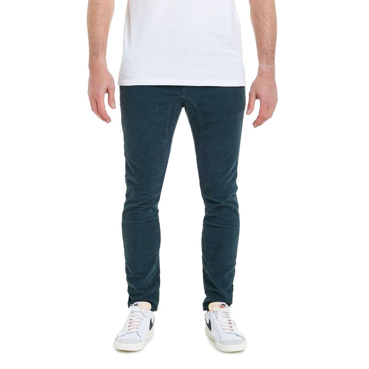 PANTALON CHINO VELOURS DEEPFOREST vert, PULLIN