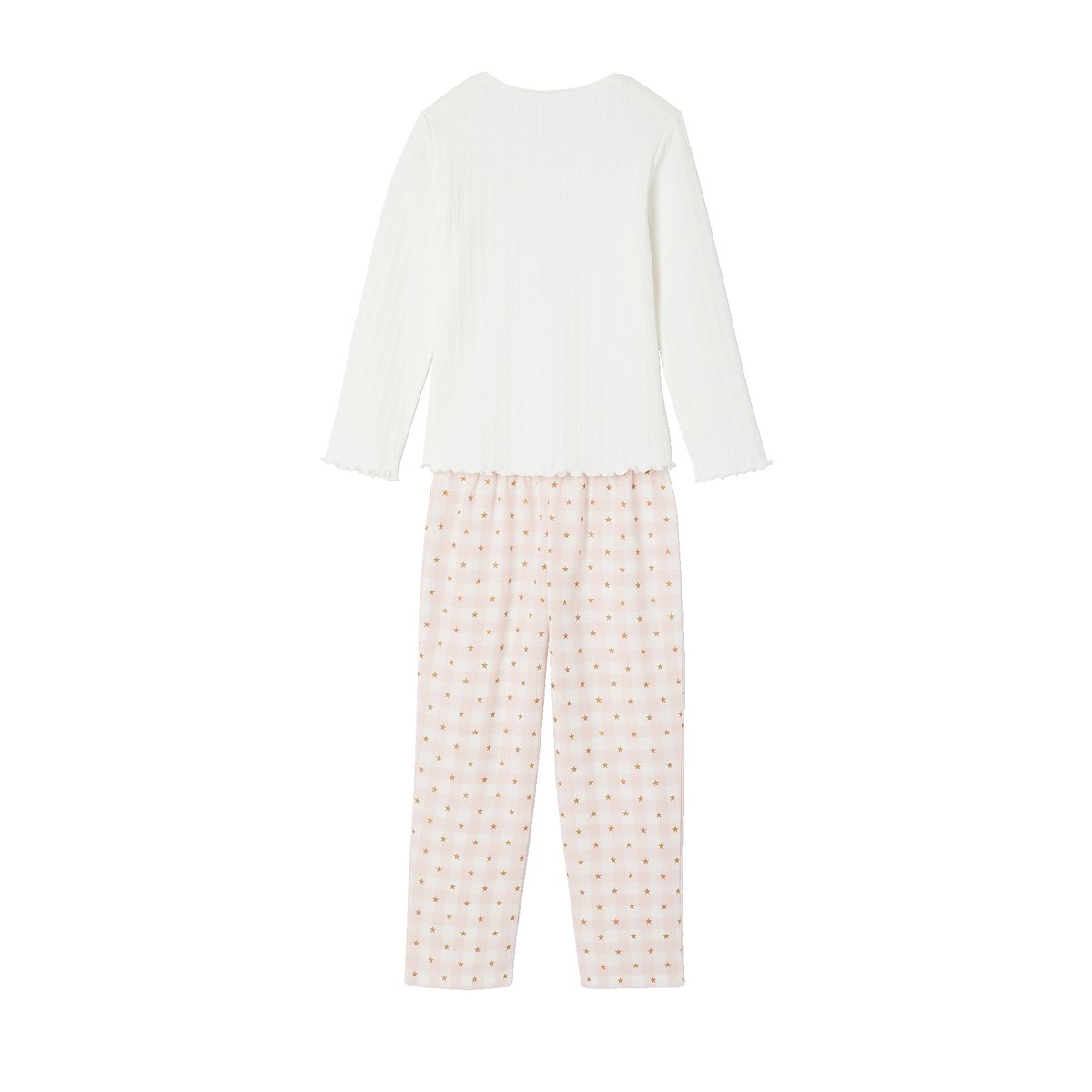 Pyjama pantalon rose pâle, VERTBAUDET