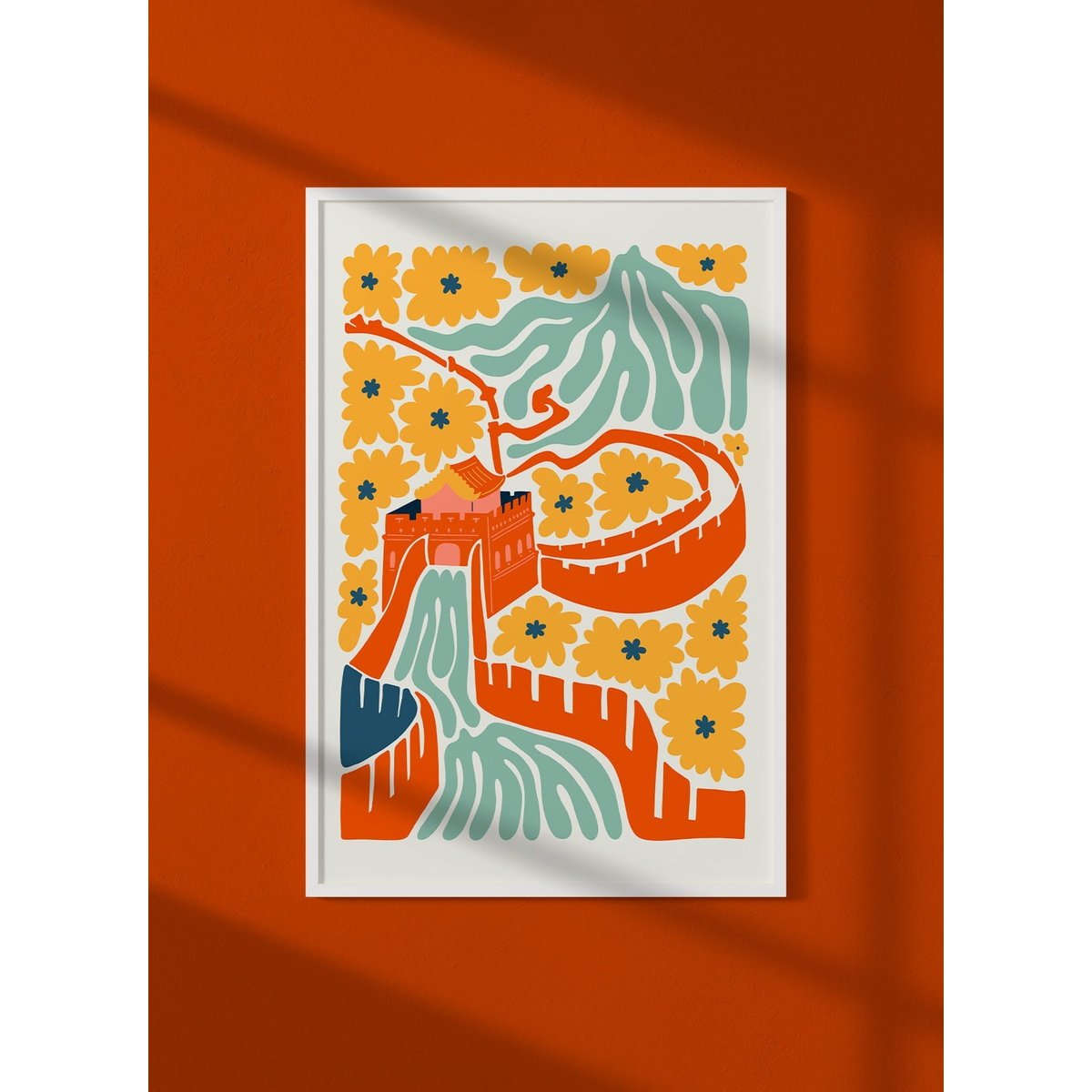 Affiche Muraille de Chine blanc, L'AFFICHERIE