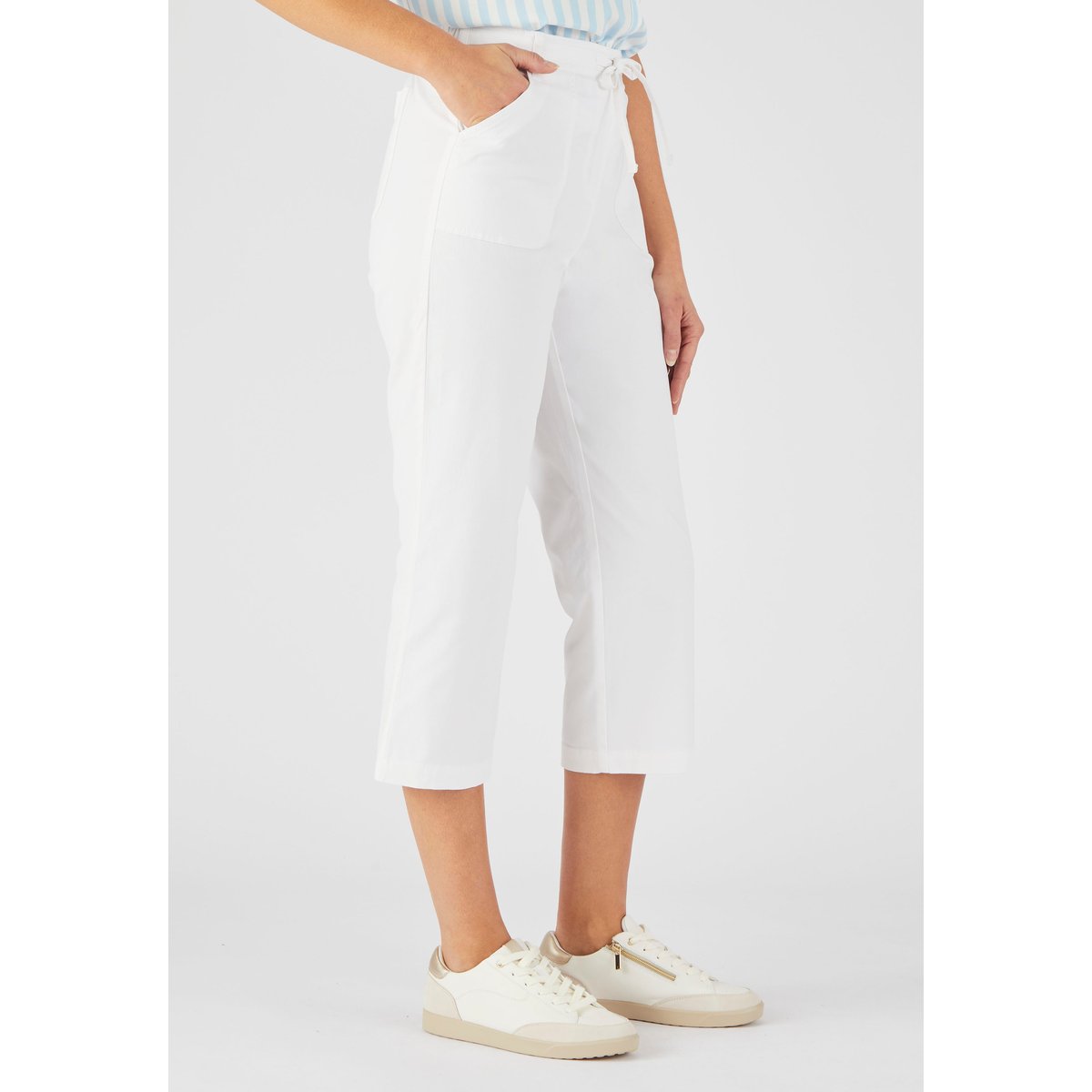 Pantacourt coton stretch blanc, DAMART