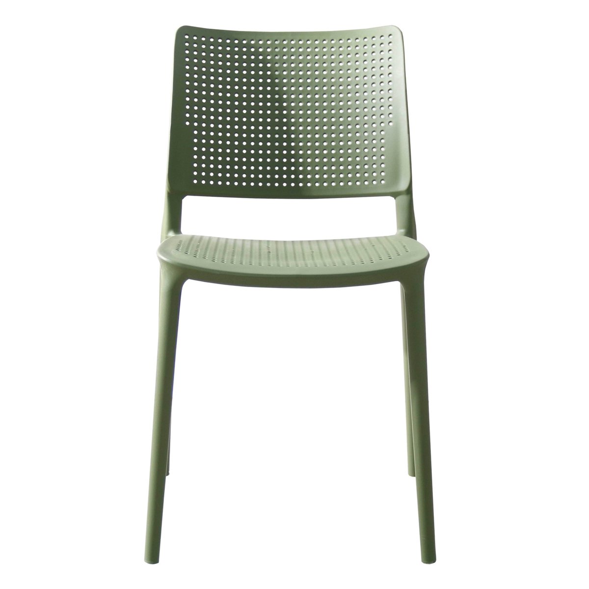 Chaise de terrasse en plastique, RIGA vert cactus, OVIALA