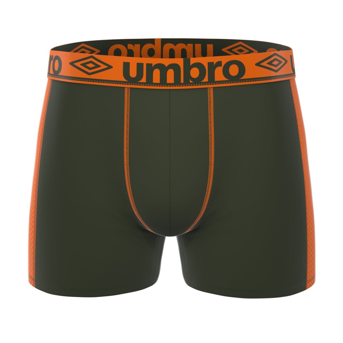 Lot De 3 Boxers Microfibre kaki/orange/noir/beu foncé/jaune/gris, UMBRO