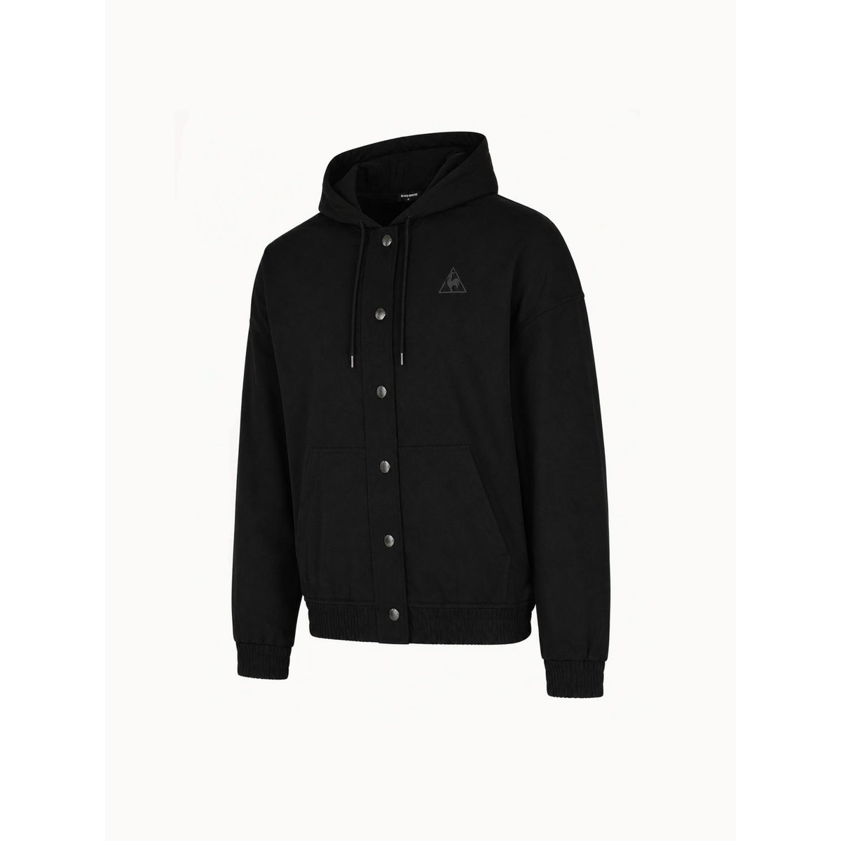Veste à capuche en sergé de coton Essentiels ton/ton black, LE COQ SPORTIF