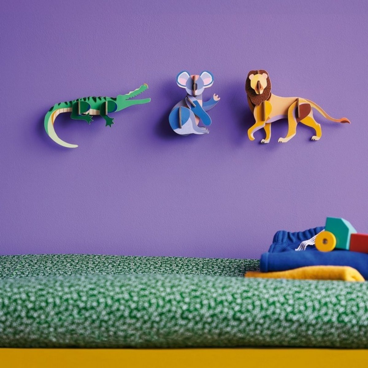 Décoration murale enfant crocodile carton vert, STUDIO ROOF