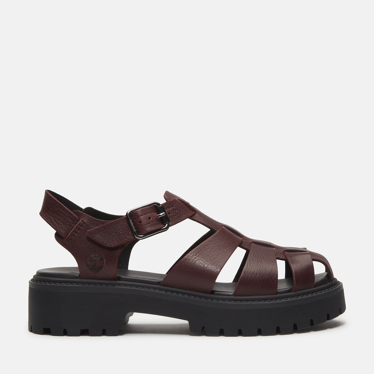 Sandali in pelle Stone Street Fisherman rosso bordeaux scuro, TIMBERLAND