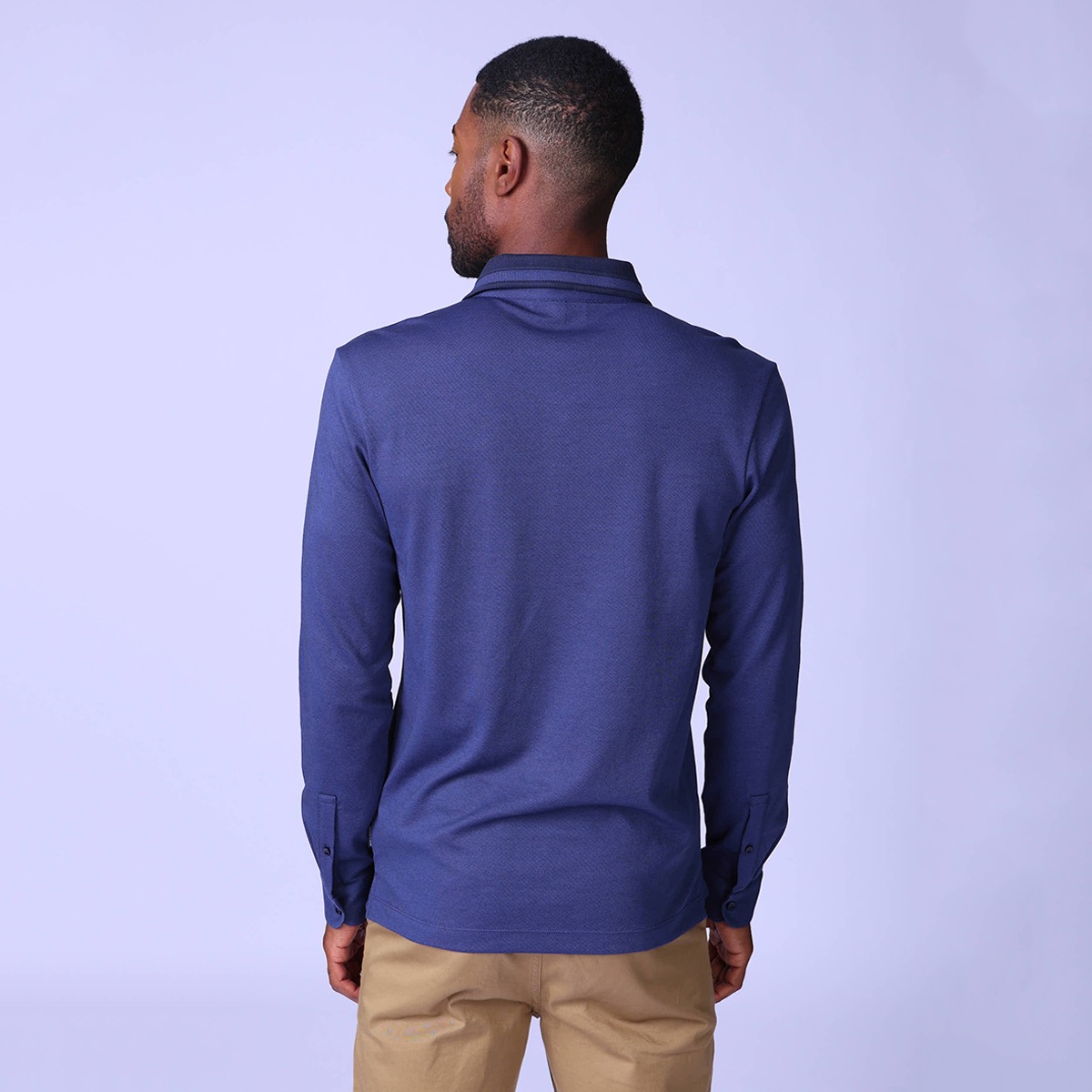 Polo polynosique bleu marine, MISE AU GREEN