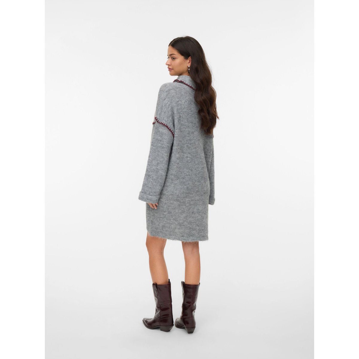Robe En Maille grise - light grey melange, VERO MODA