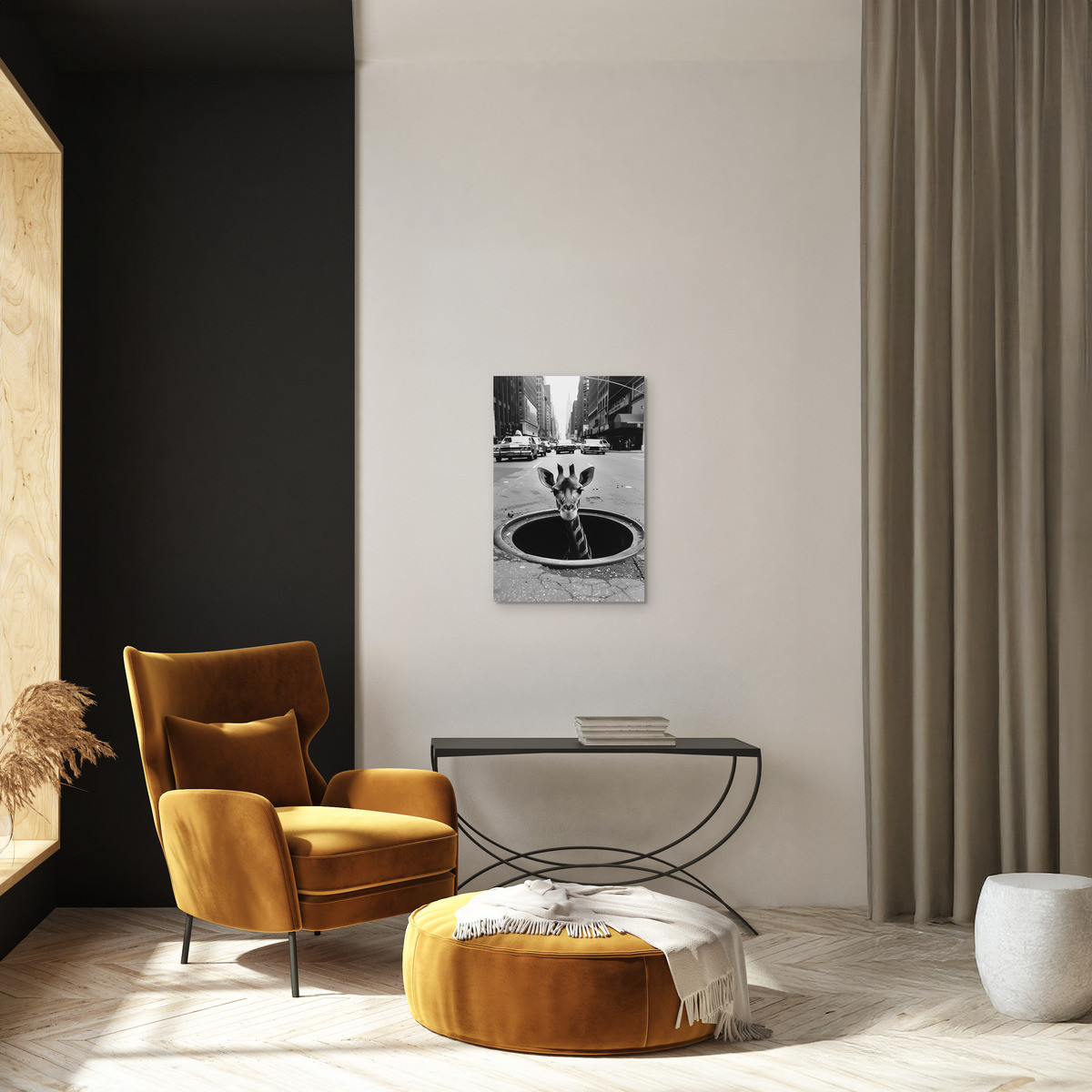 Tableau Sur Toile Girafe En Ville INSOLITE tableaux sur toile-noir & blanc, CEANOTHE
