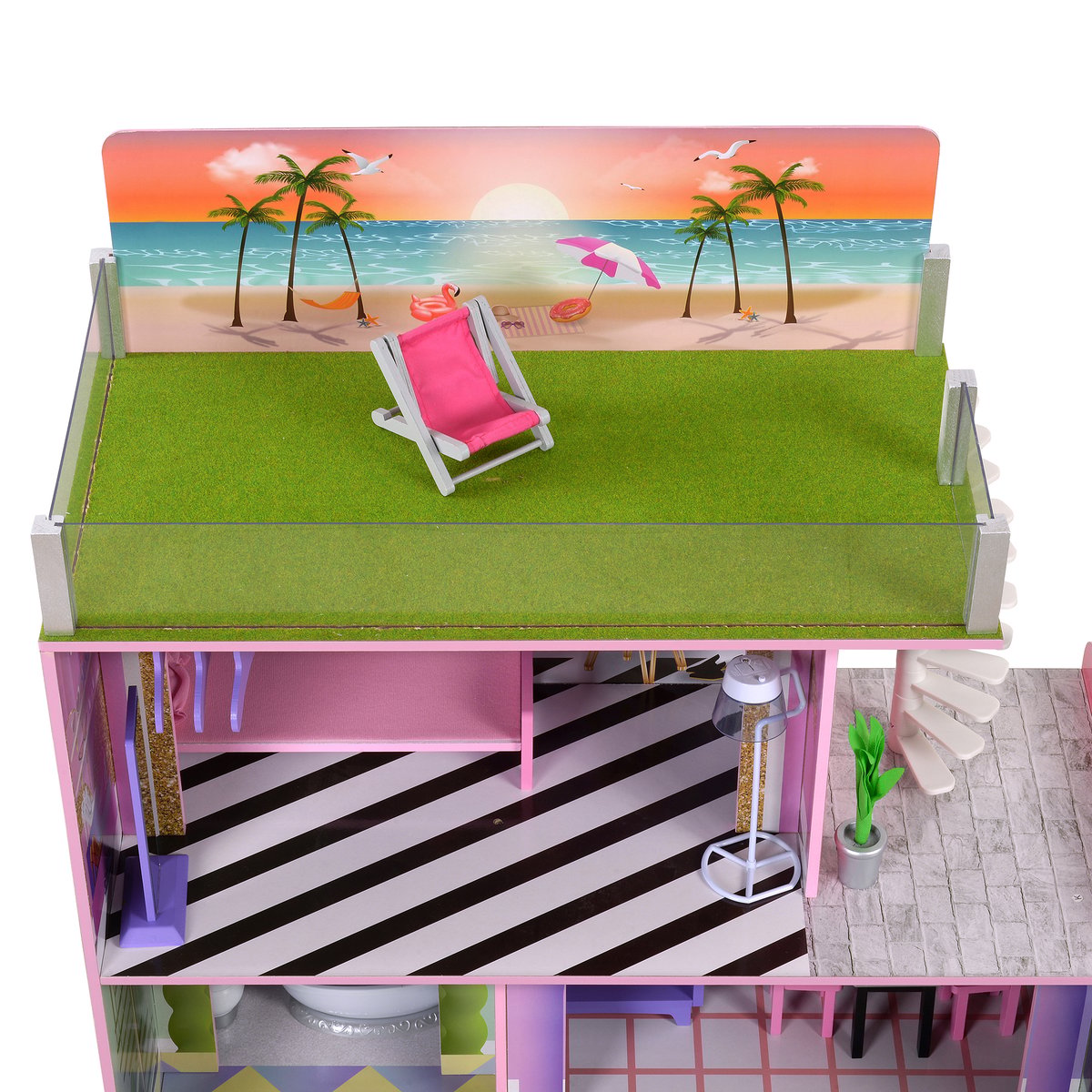 Maison Poupée Enfant Bois Sunset DREAMLAND multicolore, TEAMSON KIDS