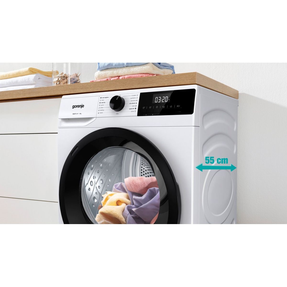 Sèche linge pompe à chaleur DHNE82 couleur unique, GORENJE