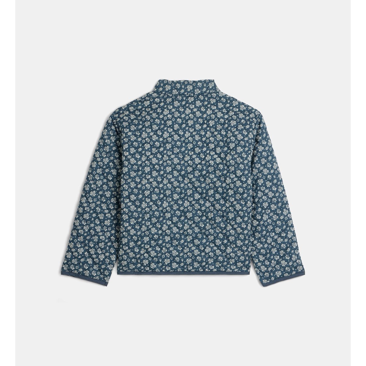 Veste matelassée talina kids florale popeline coton bleu et écru, CADET ROUSSELLE
