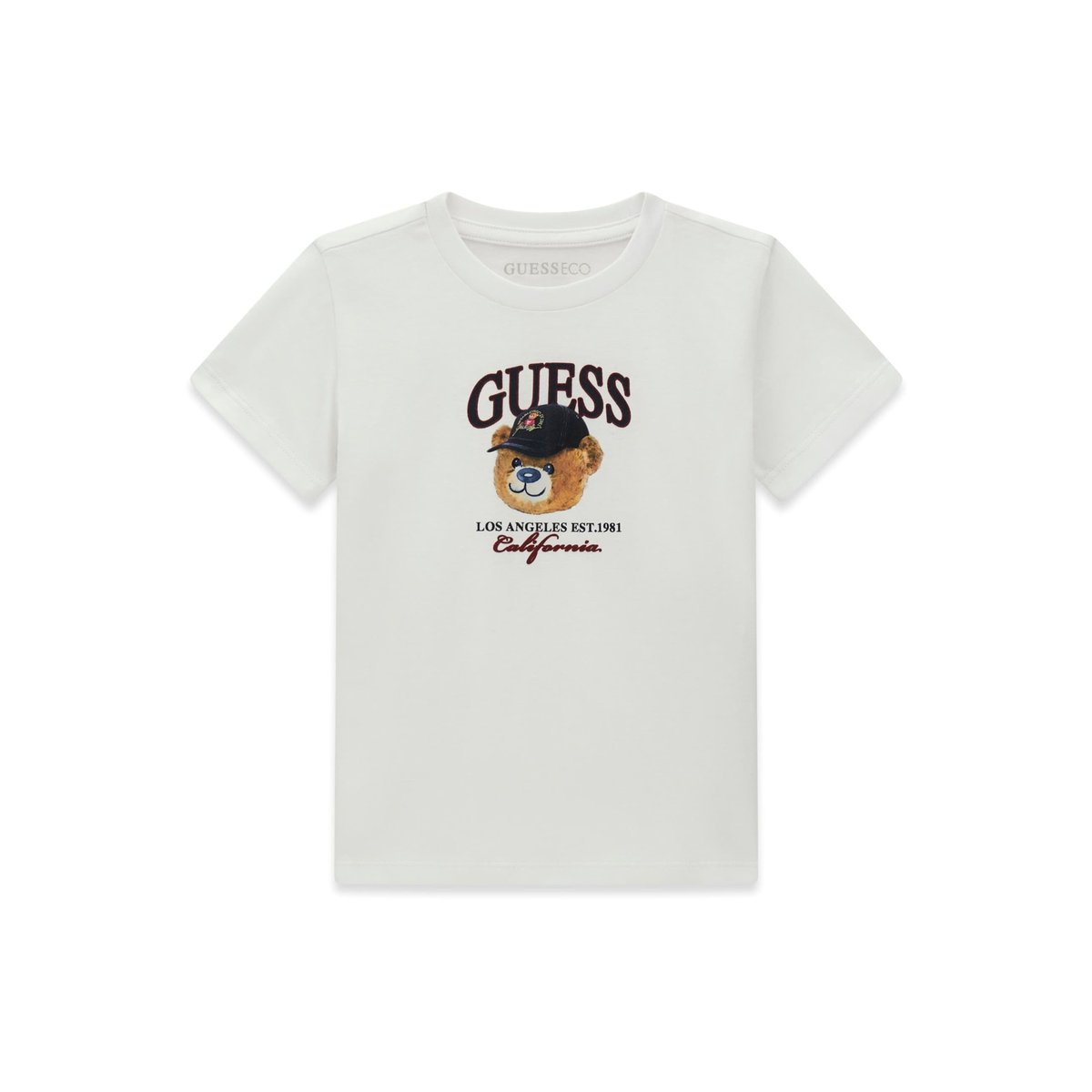 T-Shirt Avec Logo Ours Imprimé blanc, GUESS KIDS