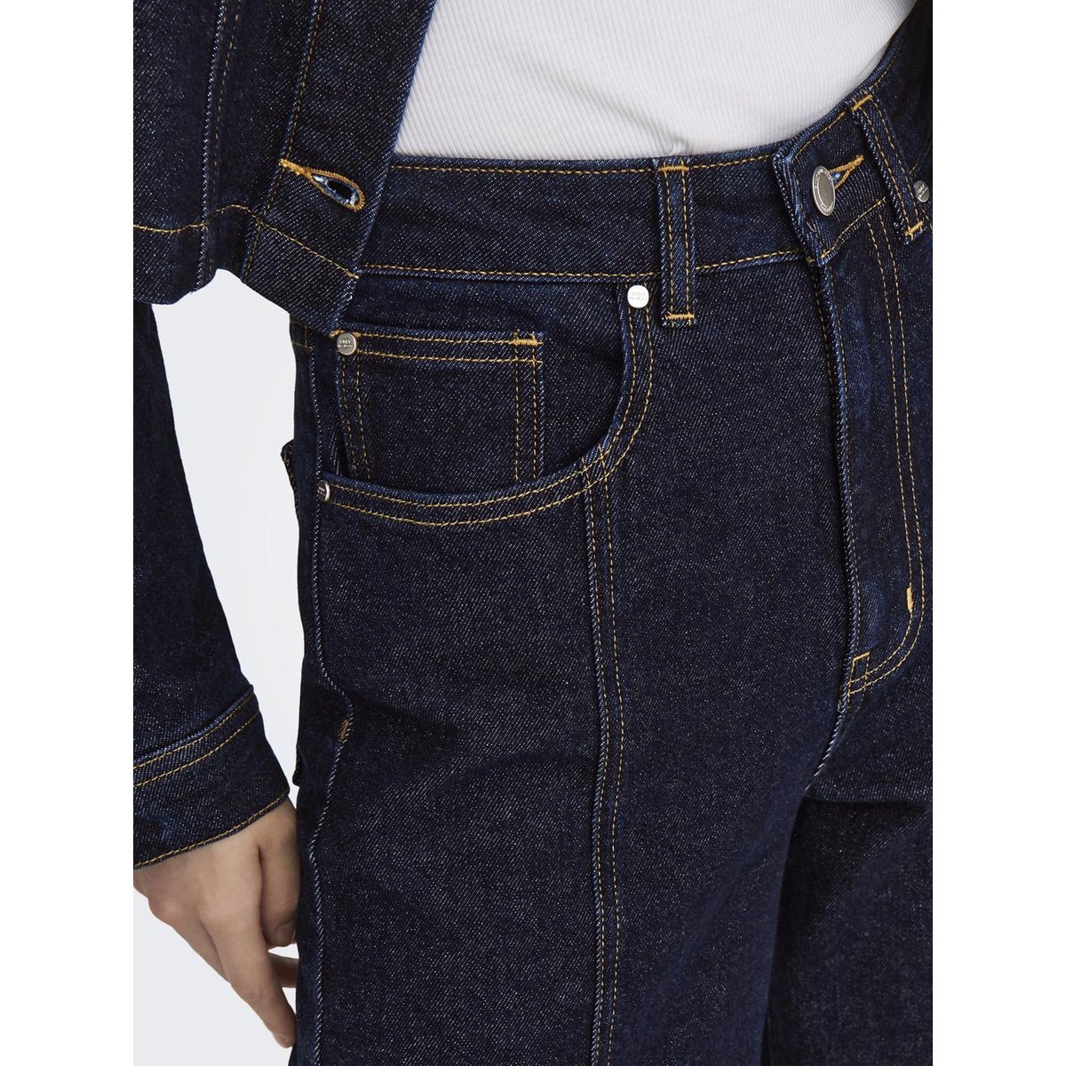 Jean À Jambe Large dark blue denim, ONLY