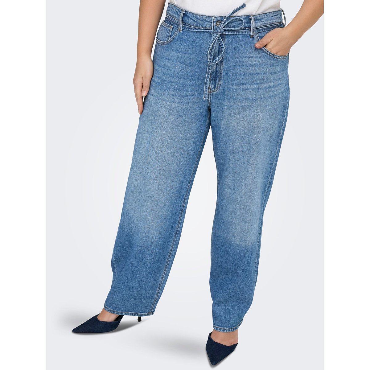Jean Coupe Droite medium blue denim, ONLY CARMAKOMA