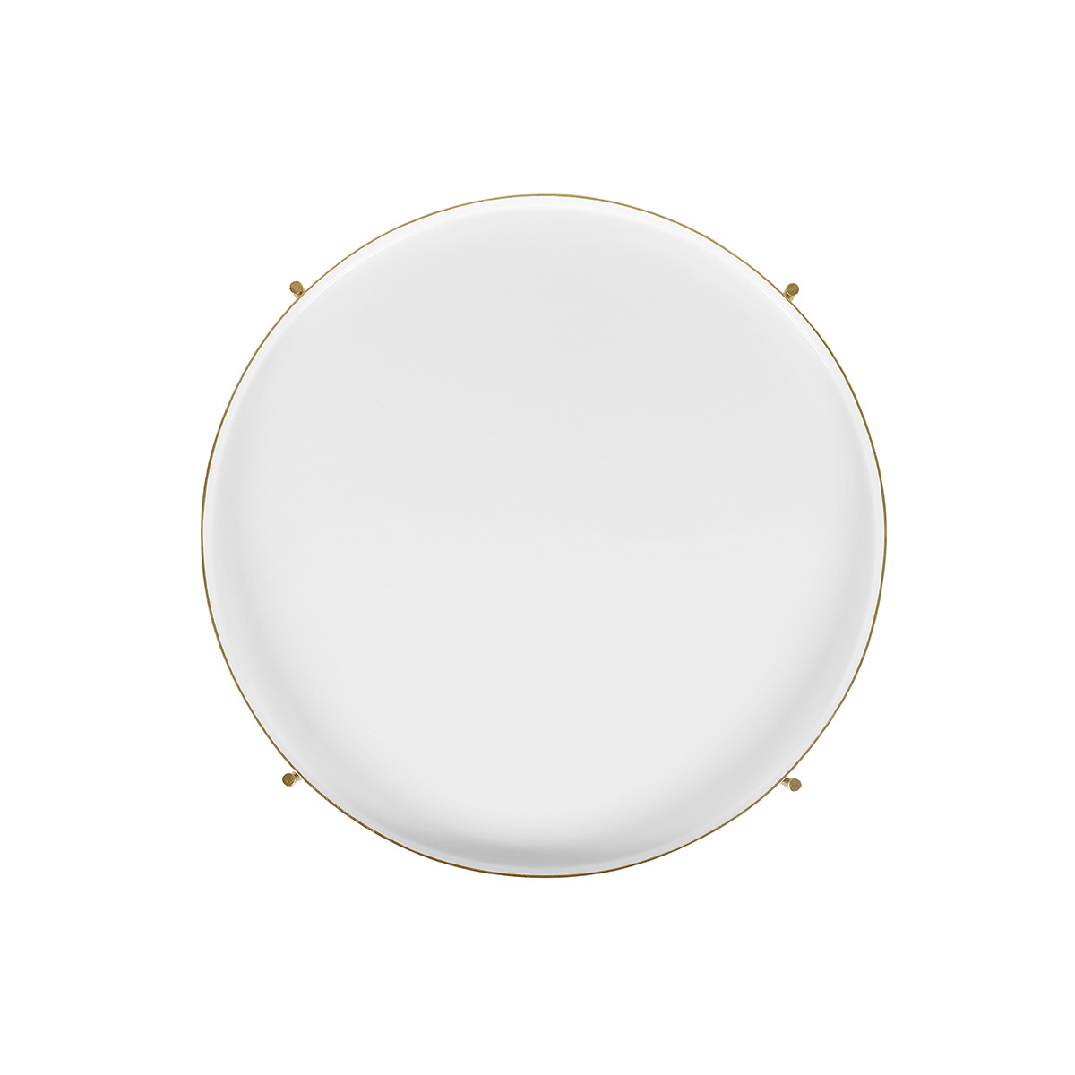 Table d'appoint design avec plateau réversible D51 cm SATEEN bleu canard, MILIBOO