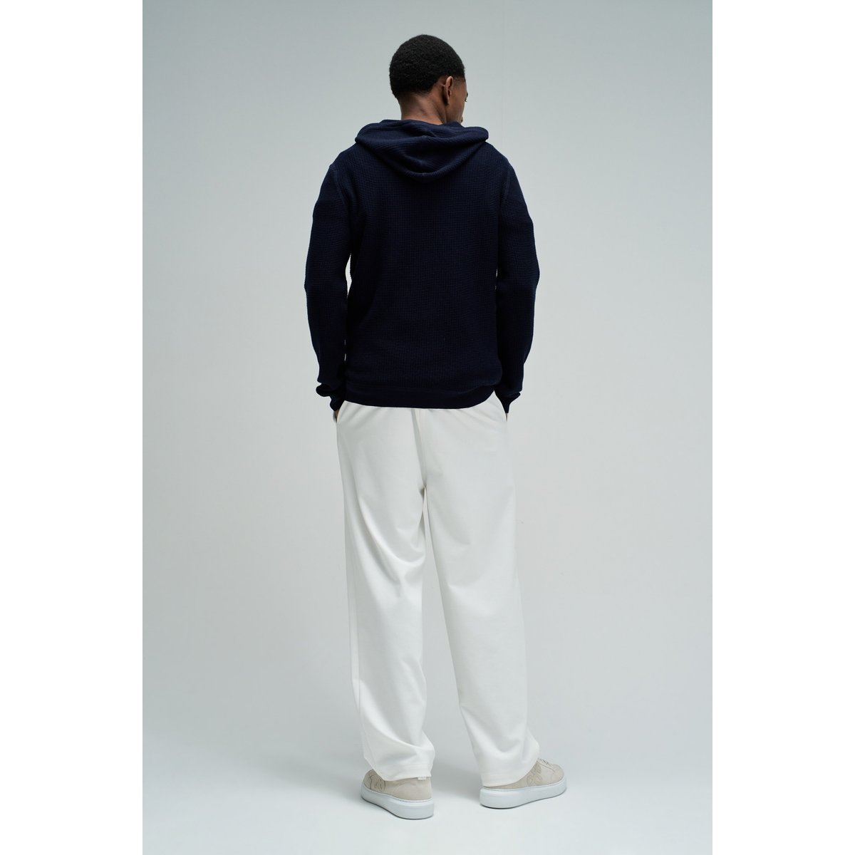 HOODIE EN MAILLE TEXTURÉE bleu, SALSA JEANS