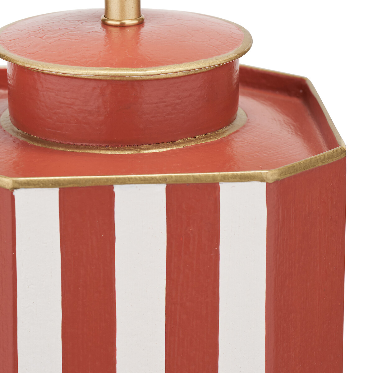 Reya Hand Painted Stripe Table Lamp Base cinnamon, ÉDITÉ