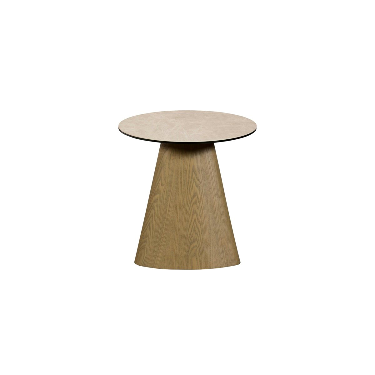 Bout de canapé design en céramique CALA beige, PIER IMPORT