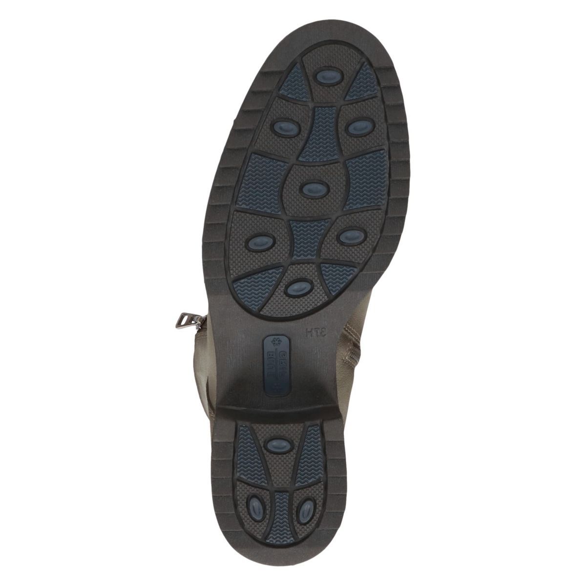 Bottine en cuir vert sauge, CAPRICE