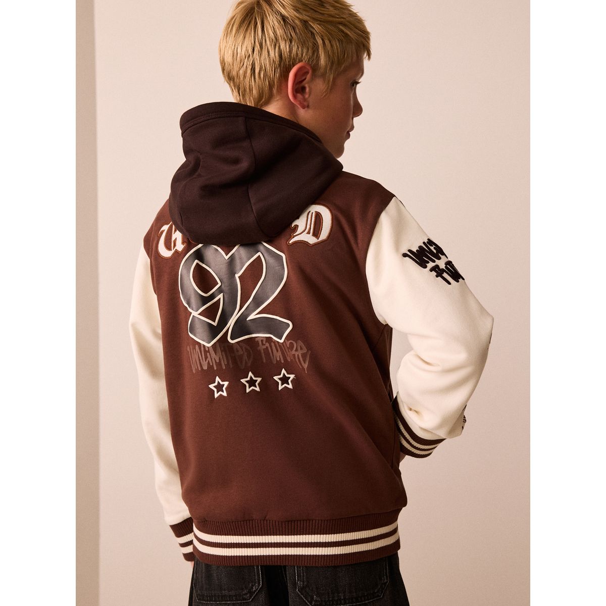 Blouson aviateur à motif marron, NEXT
