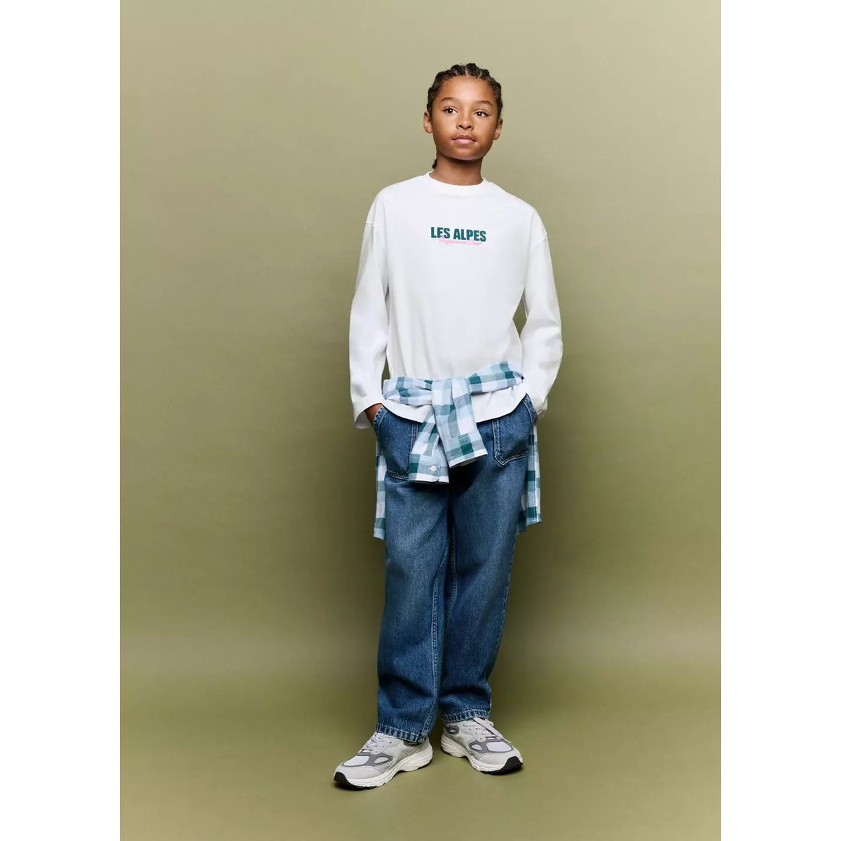 T-shirt coton détail imprimé blanc, MANGO KIDS