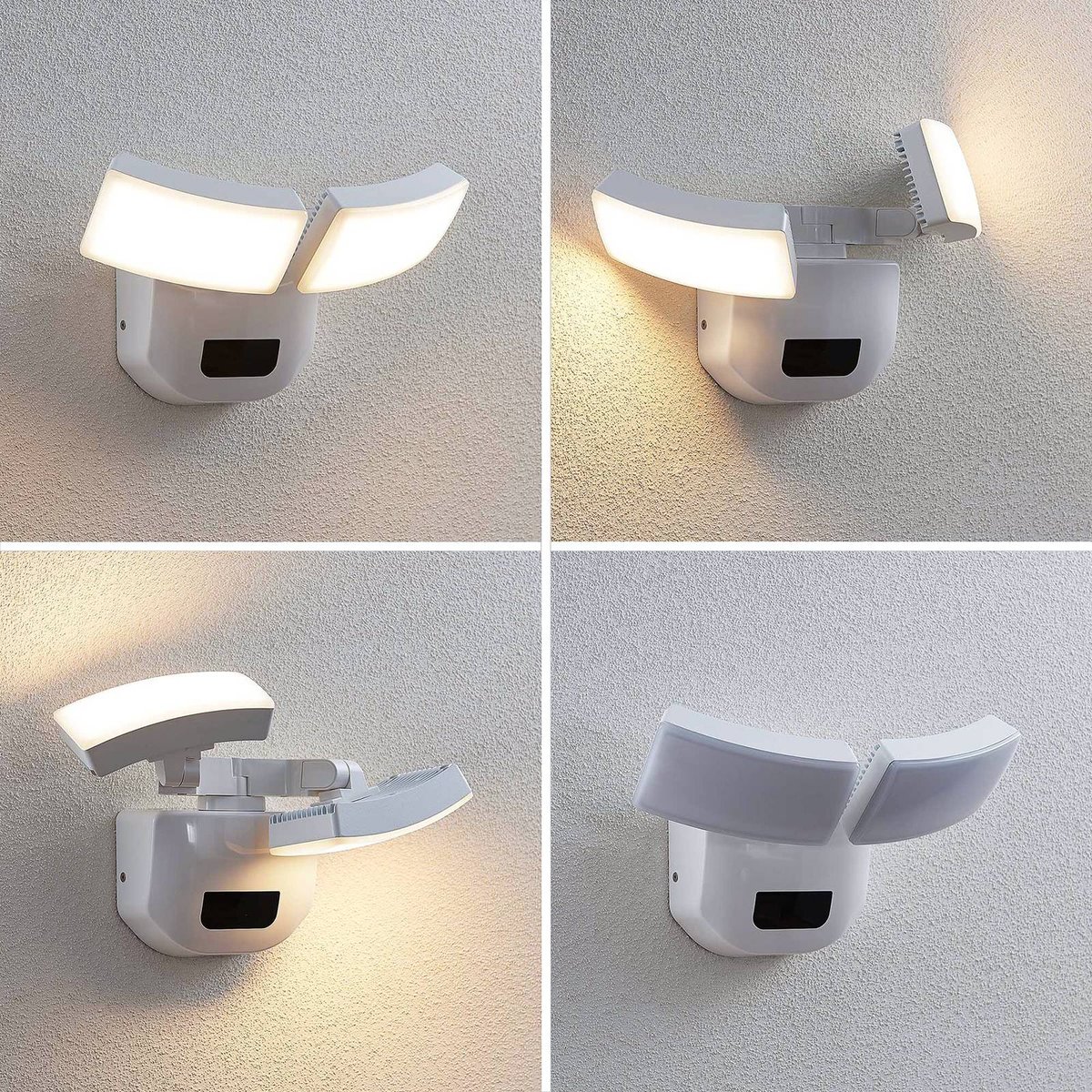 Applique extérieure en aluminium moderneLED blanc (ral 9006), LINDBY