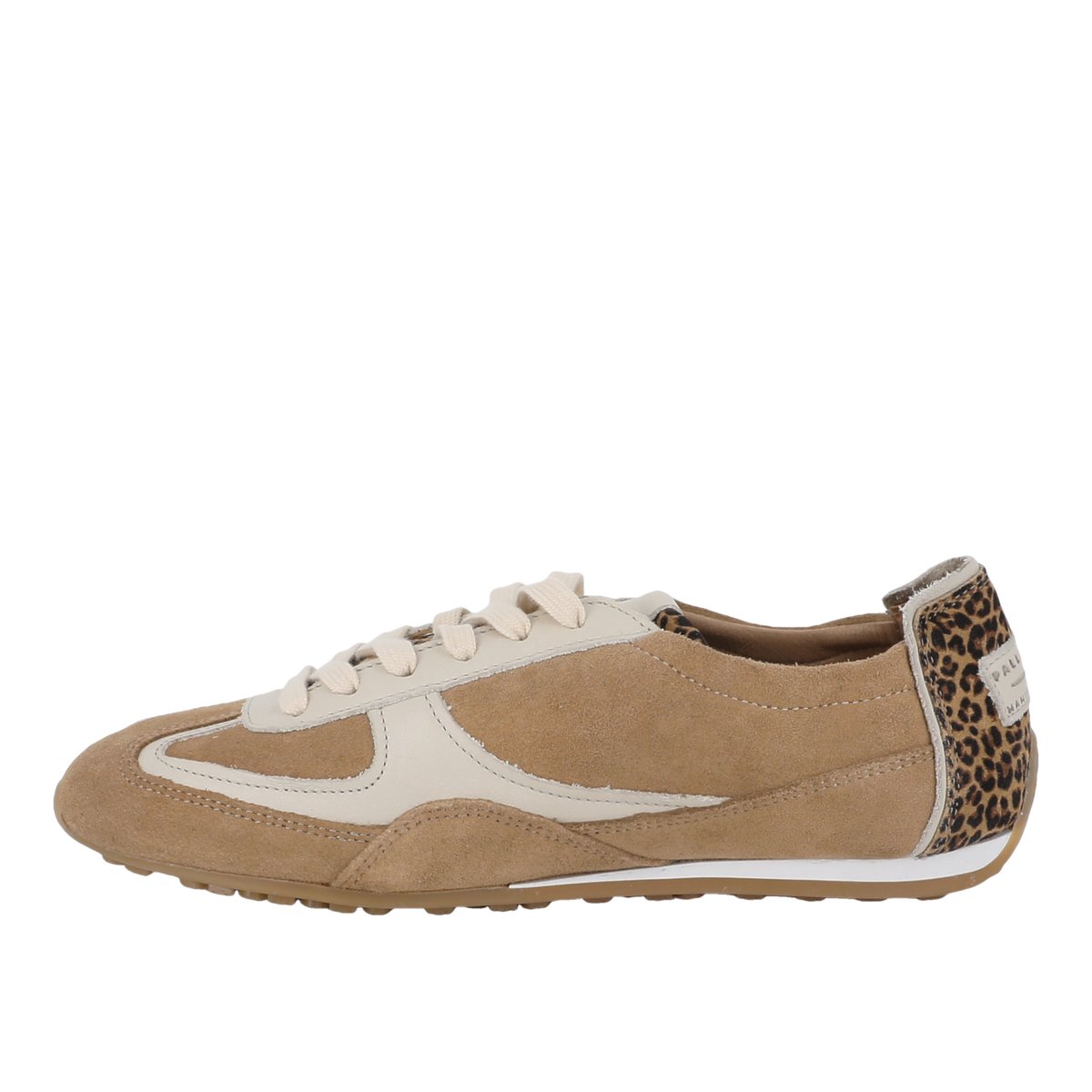 Baskets basses en cuir FEATHER LEO marron-sand, PALLADIUM