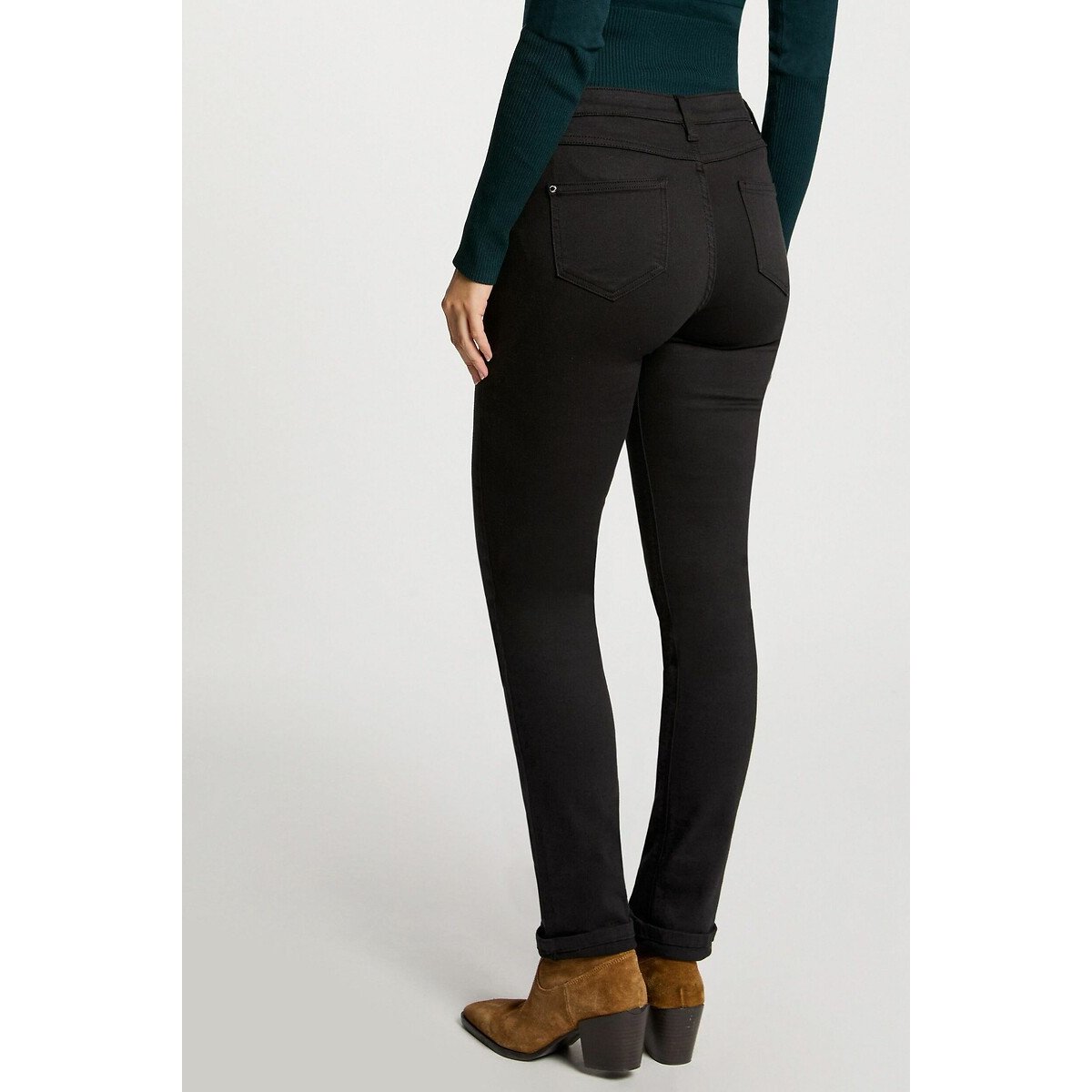 Pantalon droit noir, MORGAN