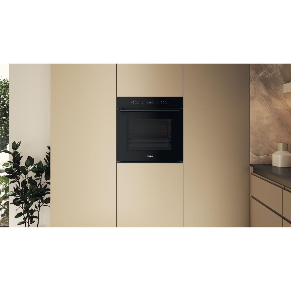 Four encastrable fonction vapeur WOI7A8FPT1SBAF - Pyrolyse - Chaleur tournante - Combiné vapeur - Porte froide couleur unique, WHIRLPOOL