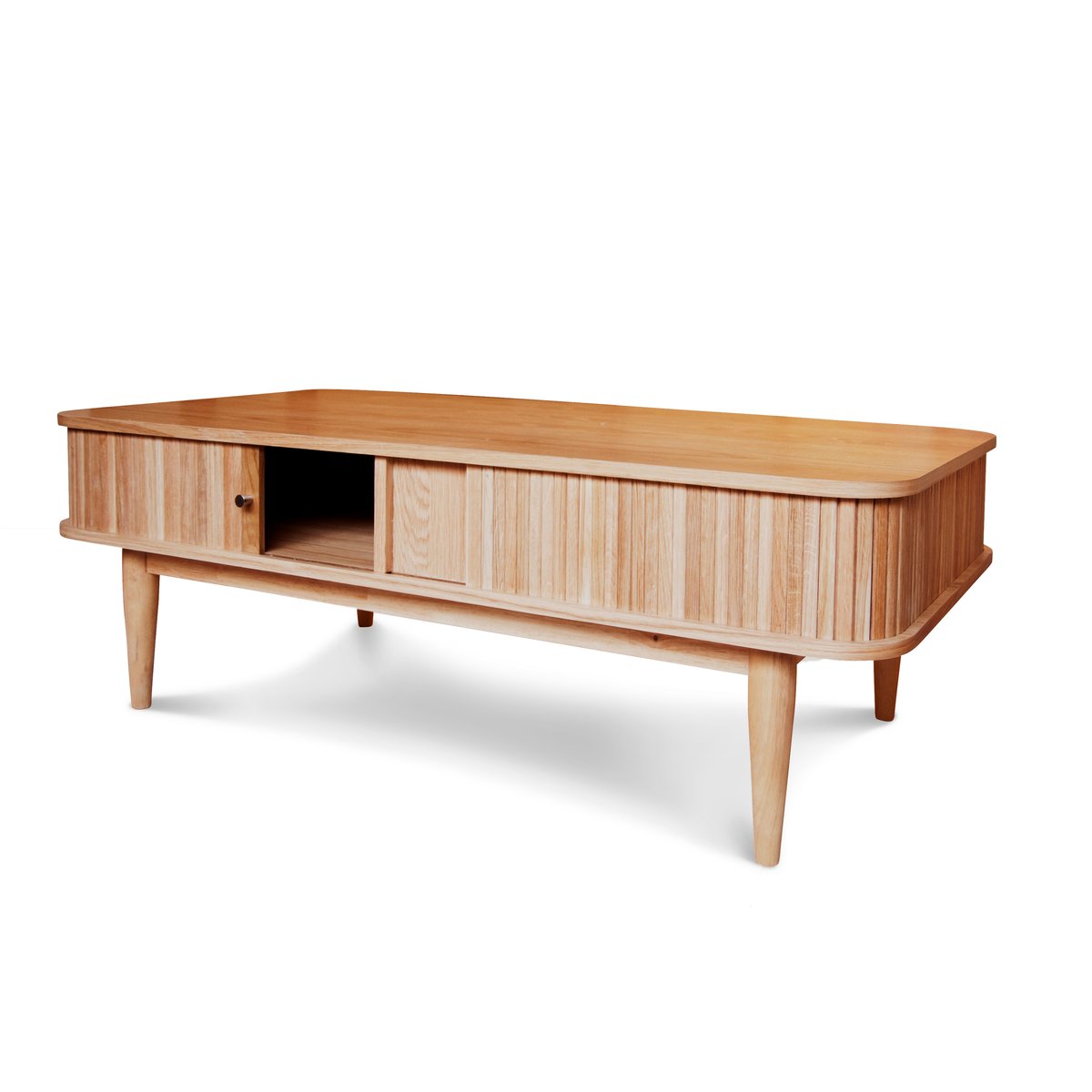 Table basse à rideaux en chêne RITZ bois clair, PRODUIT INTERIEUR BRUT