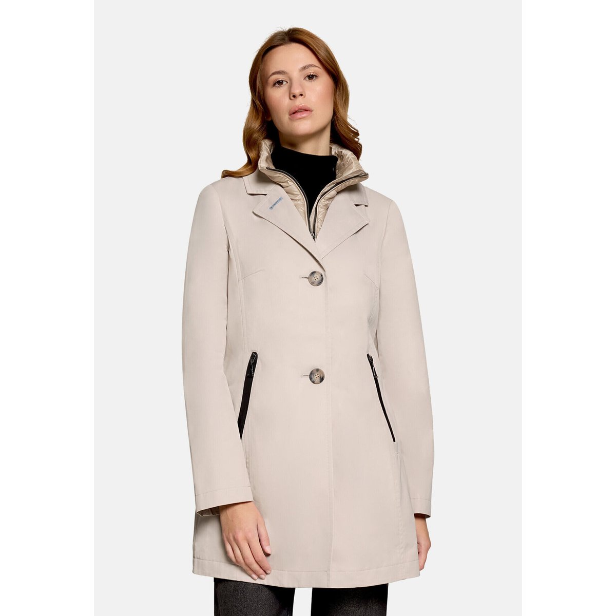 Manteau d'été à col à revers gris clair, GIL BRET